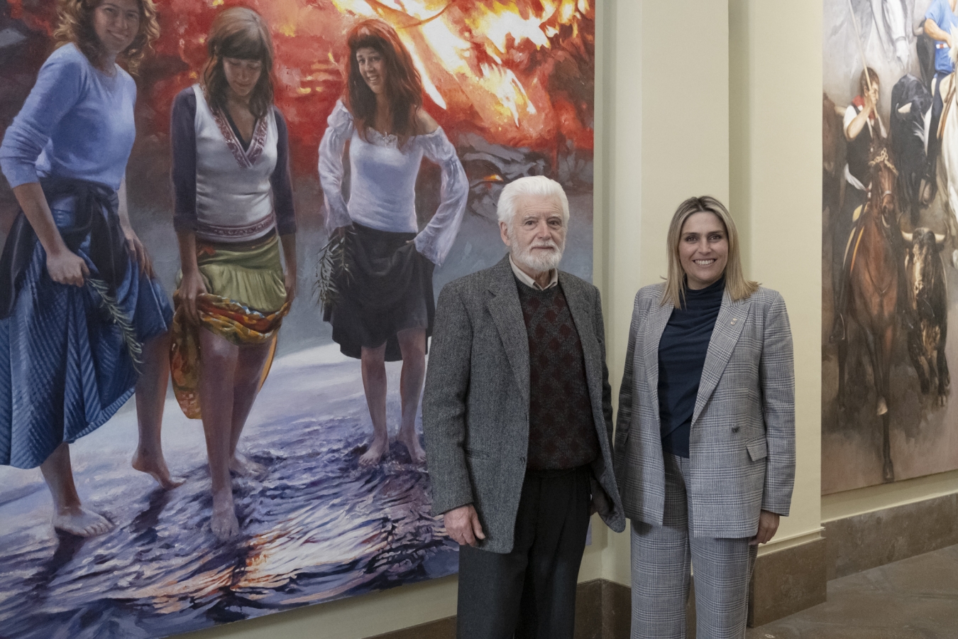 La Diputación de Castellón pone voz al recorrido por los murales pintados por Traver Calzada en el Palacio provincial a través de un servicio de audioguía