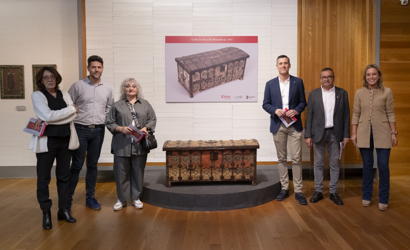 La Diputación de Castellón pone en valor y expone en el Museo Bellas Artes un Cofre Medieval de Ares del Maestrat del siglo XIV
